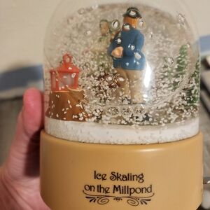 Ice Skating on the Millpond Snow Globe